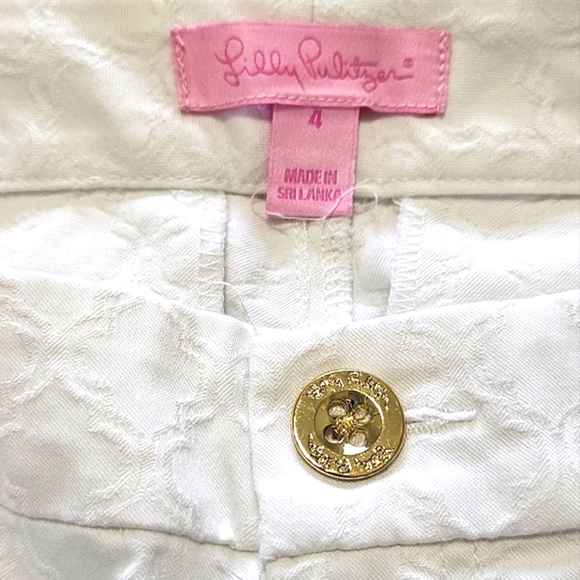 Lilly Pulitzer Kelly Womens Textured Ankle Skinny Pant Cottagecore White Small 4 - Picture 7 of 9